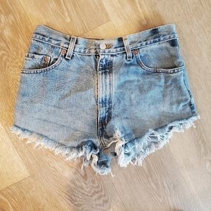 Levis High-rise blue jeans shorts